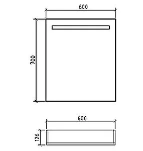 Шкаф-зеркало BelBagno 60 хром SPC-1A-DL-BL-600, 2