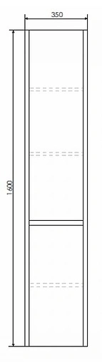 Шкаф-пенал подвесной Comforty Бремен 35 дуб белый 00004142376CF