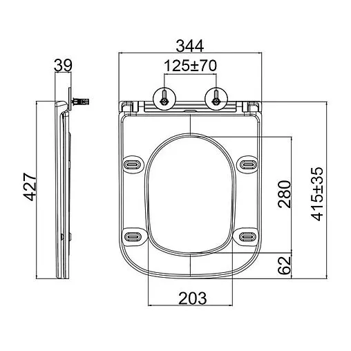 Унитаз подвесной безободковый Lemark Florex Торнадо 3.0 черный матовый 9612002