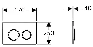 Клавиша смыва для унитаза Aquatek KDI-0000006 кнопки/белый глянцевый, кольца/хром глянцевый Клавиша смыва для унитаза Aquatek KDI-0000006 кнопки/белый глянцевый, кольца/хром глянцевый, 2
