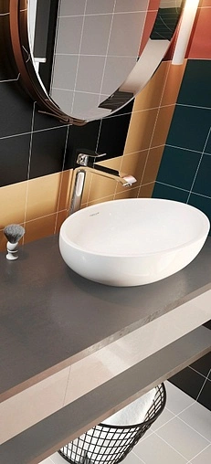 Раковина Sanita Luxe Ringo Cut 54 белый WB.CT/Ringo/54-N.Cut/WHT.G/S1