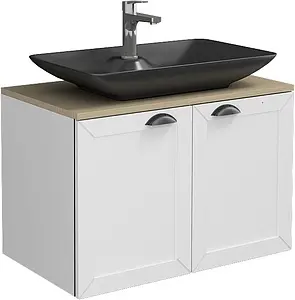 Тумба-умывальник подвесная ISVEA Urban 80 дуб/белый 27TAS065081I+10SY50065SV-2C, 1