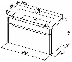 Тумба-умывальник Aquanet София 105 белый 00199870+00182313 Тумба-умывальник Aquanet София 105 белый 00199870+00182313, 2