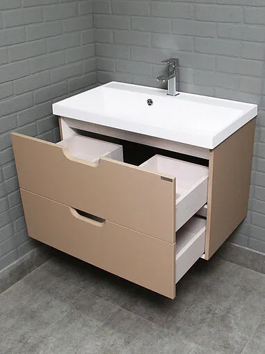 Тумба под умывальник подвесной Домино Classica 80 латте DD2509T