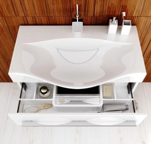 Тумба под умывальник напольная Aqwella Milan 100 белый Mil.01.10/2n/W