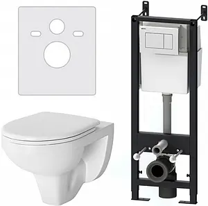 Комплект 6 в 1 Damixa Jupiter DX77.IS10101.1738 с кнопкой белый глянцевый, 1