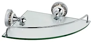 Полка Fixsen Bogema хром/белый с рисунком FX-78503A Полка Fixsen Bogema хром/белый с рисунком FX-78503A, 1