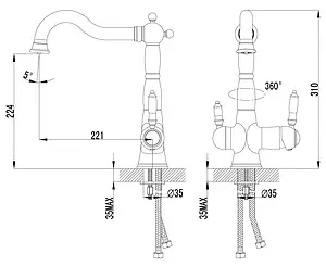 Смеситель для кухни с подключением к фильтру Lemark Comfort хром LM3065C Смеситель для кухни с подключением к фильтру Lemark Comfort хром LM3065C, 2