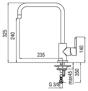 Смеситель для кухни Nobili ABC хром AB87134CR, 2