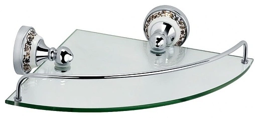 Полка Fixsen Bogema хром/белый с рисунком FX-78503A