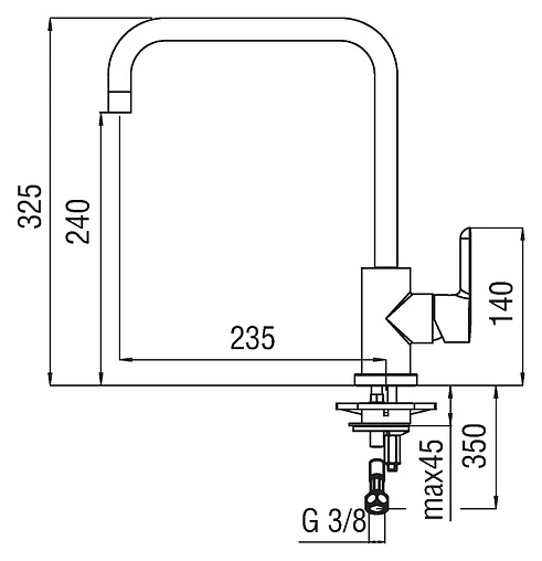 Смеситель для кухни Nobili ABC хром AB87134CR Смеситель для кухни Nobili ABC хром AB87134CR