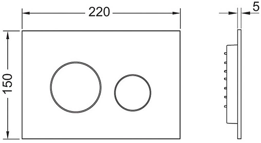 Клавиша смыва для унитаза TECEloop 2.0 9240925 черный матовый