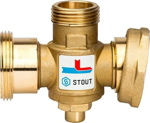 Трехходовой термостатический антиконденсационный клапан 1&quot; Kvs 3.2 Stout SVM-0050-327008