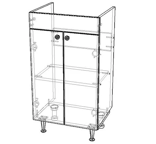 Тумба-умывальник напольный Айсберг Промо 50 белый DP2613T+4607152363494