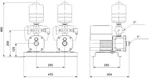Станция автоматического водоснабжения Grundfos CMBE TWIN 3-93 99219421, 4