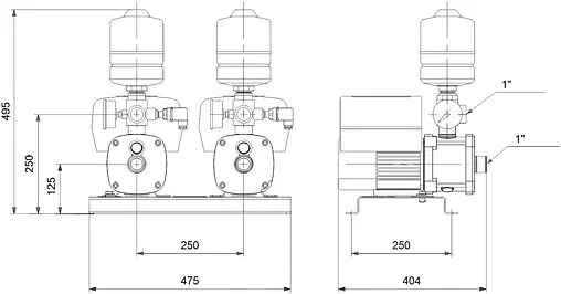 Станция автоматического водоснабжения Grundfos CMBE TWIN 3-93 99219421