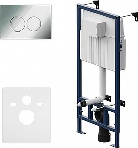 Инсталляция для подвесного унитаза Set 4 в 1 Am.Pm ProC I012707.0151 с кнопкой хром глянцевый Инсталляция для подвесного унитаза Set 4 в 1 Am.Pm ProC I012707.0151 с кнопкой хром глянцевый, 1