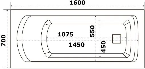 Ванна акриловая Bas Аякс стандарт 160х70 Вб00129