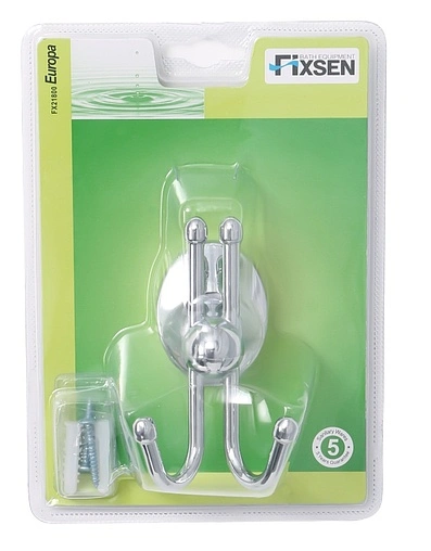 Крючок двойной Fixsen Europa хром FX-21805C