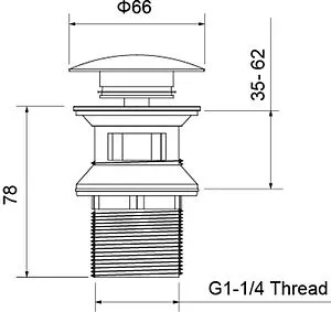 Выпуск автоматический для раковины с переливом Aquatek чёрный матовый AQ6002MB Выпуск автоматический для раковины с переливом Aquatek чёрный матовый AQ6002MB, 2