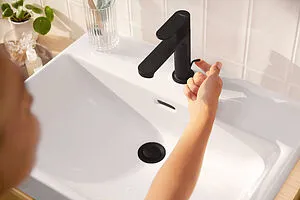 Смеситель для раковины Hansgrohe Rebris S 110 чёрный матовый 72517670 Смеситель для раковины Hansgrohe Rebris S 110 чёрный матовый 72517670, 3