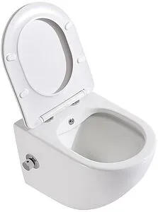 Унитаз подвесной безободковый с функцией биде и встроенным смесителем BelBagno Uno белый BB3105CHR-BS/SC Унитаз подвесной безободковый с функцией биде и встроенным смесителем BelBagno Uno белый BB3105CHR-BS/SC, 5