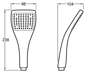 Лейка ручного душа Jacob Delafon Eo хром E3877-CP Лейка ручного душа Jacob Delafon Eo хром E3877-CP, 2