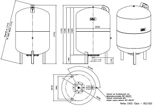 Расширительный бак Reflex G 400л 10 бар 8521005 Расширительный бак Reflex G 400л 10 бар 8521005, 2