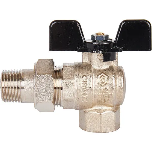 Кран шаровый с американкой угловой ½&quot;в x ½&quot;н Stout ГОСТ Р 59553-2021 SVB-0008-200015