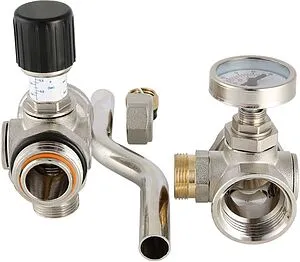 Байпас проходной с перепускным клапаном и термометром (0-80°С) 1"в x 1"н Valtec VT.0667T.0.0 Байпас проходной с перепускным клапаном и термометром (0-80°С) 1"в x 1"н Valtec VT.0667T.0.0, 3