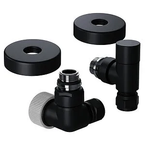 Комплект вентилей терморегулирующих трехосевых 15x1.0 x ½"н Royal Thermo Design Pro черный RATVXT11215BL Комплект вентилей терморегулирующих трехосевых 15x1.0 x ½"н Royal Thermo Design Pro черный RATVXT11215BL, 2