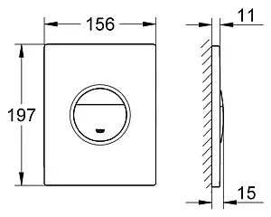Клавиша смыва для унитаза Grohe Nova Cosmopolitan Print 38847LI0 белый глянцевый Клавиша смыва для унитаза Grohe Nova Cosmopolitan Print 38847LI0 белый глянцевый, 2