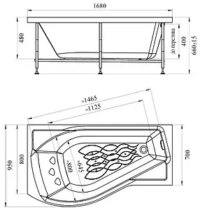 Ванна акриловая Radomir Миранда 168х95 L 2-01-0-1-1-209 Ванна акриловая Radomir Миранда 168х95 L 2-01-0-1-1-209, 2