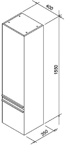 Шкаф-пенал подвесной Ravak Clear 40 R вишня/белый X000000764