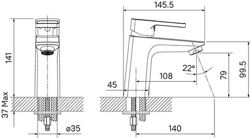 Смеситель для раковины IDDIS Bild хром BILSB00i01