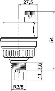 Воздухоотводчик автоматический ⅜"н WATTS Microvent MKV10/N 10004980 Воздухоотводчик автоматический ⅜"н WATTS Microvent MKV10/N 10004980, 2