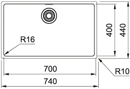 Мойка кухонная Franke Maris MRX 110-70 нержавеющая сталь 122.0525.280