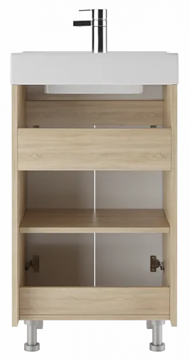 Тумба под умывальник напольный Айсберг Мечта 40 белый/дуб сонома DM2311T