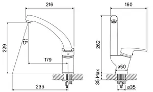 Смеситель для кухни IDDIS Sicily хром CD56101C, 2
