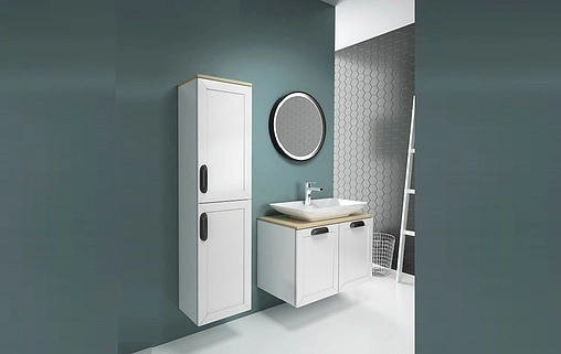 Тумба-умывальник подвесная ISVEA Urban 80 дуб/белый 27TAS065080I+10SY50065SV Тумба-умывальник подвесная ISVEA Urban 80 дуб/белый 27TAS065080I+10SY50065SV