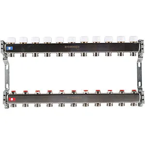 Группа коллекторная без расходомеров 11 отводов 1"в/в x ¾"ек Rommer RMS-3200-000011 Группа коллекторная без расходомеров 11 отводов 1"в/в x ¾"ек Rommer RMS-3200-000011, 1