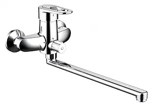 Смеситель для ванны с длинным изливом Bravat Loop хром F6124182CP-02L-RUS Смеситель для ванны с длинным изливом Bravat Loop хром F6124182CP-02L-RUS, 1