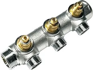 Коллектор регулирующий проходной 3 отвода ¾&quot;в/н x ½&quot;н Uni-fitt 414C3230, 4