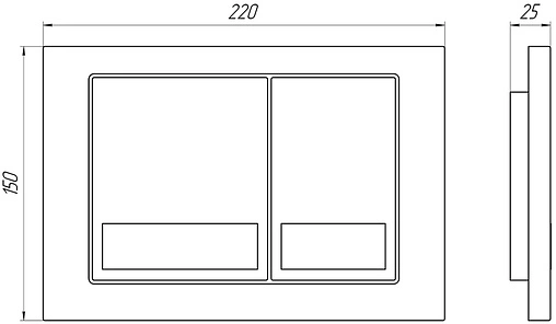 Клавиша смыва для унитаза Ани Пласт WP1210 хром глянцевый