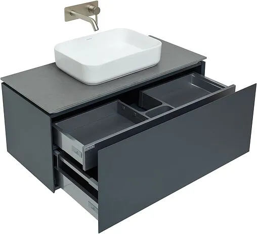 Тумба под умывальник подвесной Allen Brau Infinity 100 антрацит 1.21004.AM