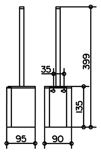 Ёршик для унитаза Keuco Plan хром матовый 14972010100