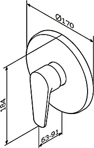 Смеситель для душа скрытого монтажа Am.Pm Inspire хром F5075000 Смеситель для душа скрытого монтажа Am.Pm Inspire хром F5075000, 2