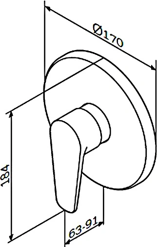 Смеситель для душа скрытого монтажа Am.Pm Inspire хром F5075000
