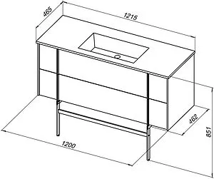 Тумба-умывальник подвесной Allen Brau Reality 120 папирус 1.32008.PWM+, 2