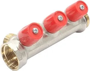 Коллектор регулирующий проходной 3 отвода красный 1"в/н x ¾"ек General Fittings 6300E7N1005R3A Коллектор регулирующий проходной 3 отвода красный 1"в/н x ¾"ек General Fittings 6300E7N1005R3A, 5